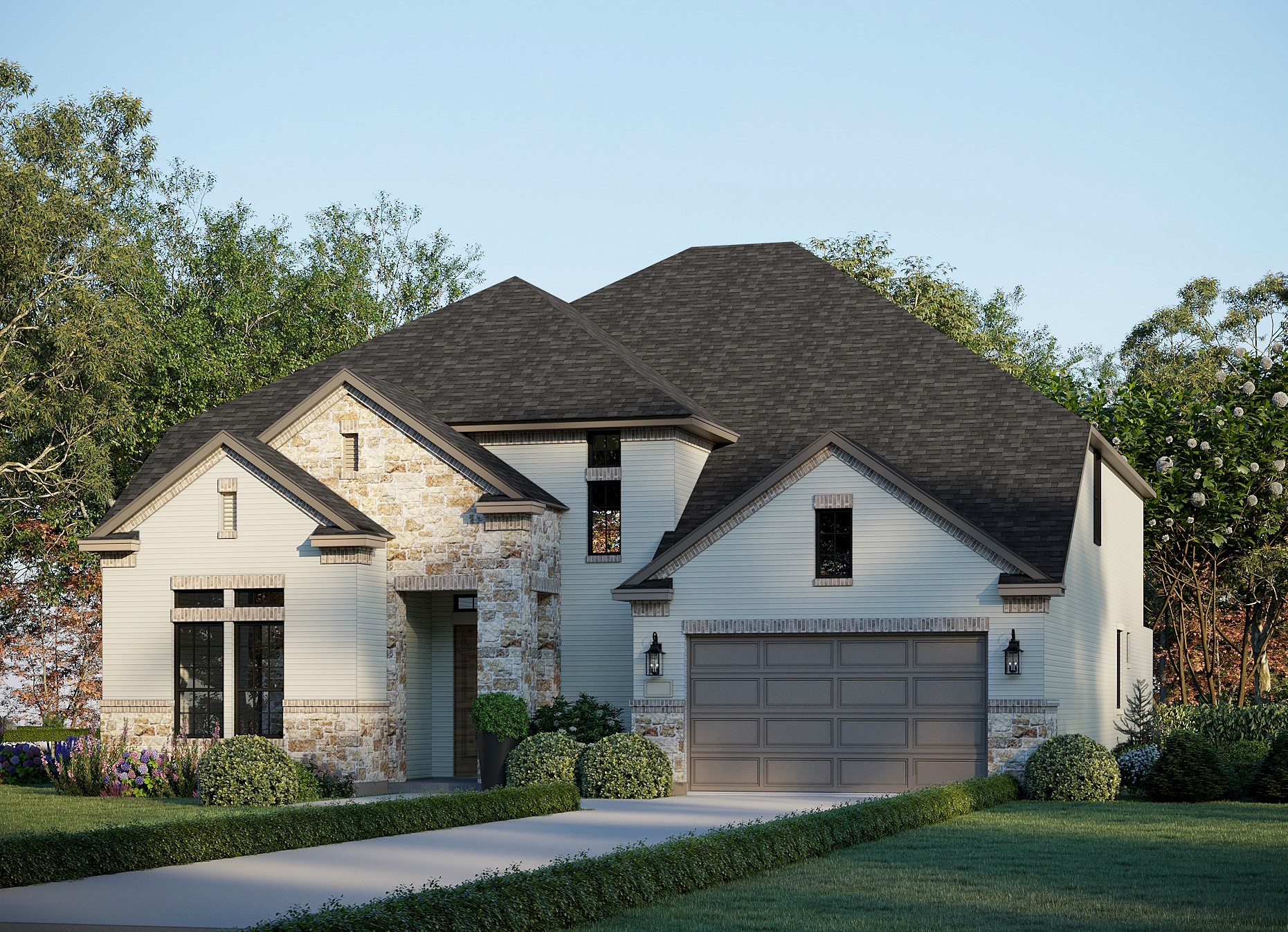 High End Roosevelt II floor plan rendering image, elevation A exterior