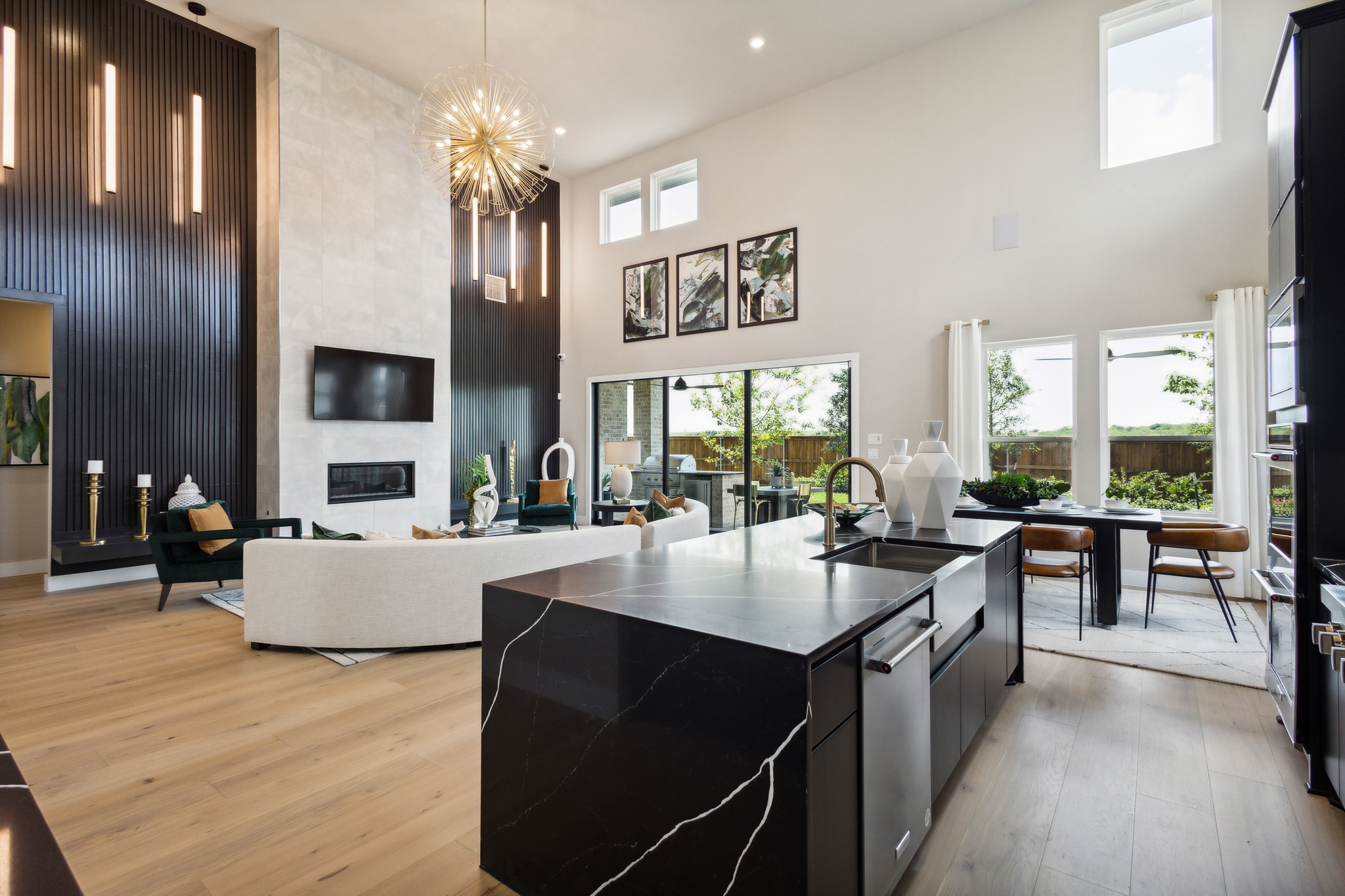 gfo homes living room in walsh planned community
