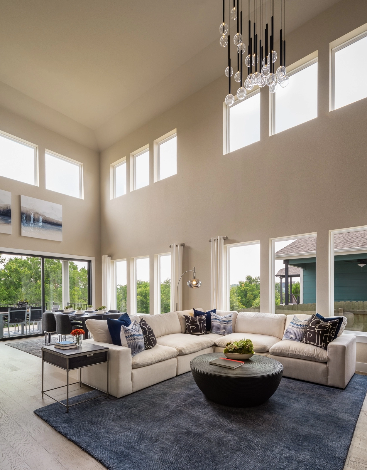 Whisper Valley Wilson Model Home, living room& dining