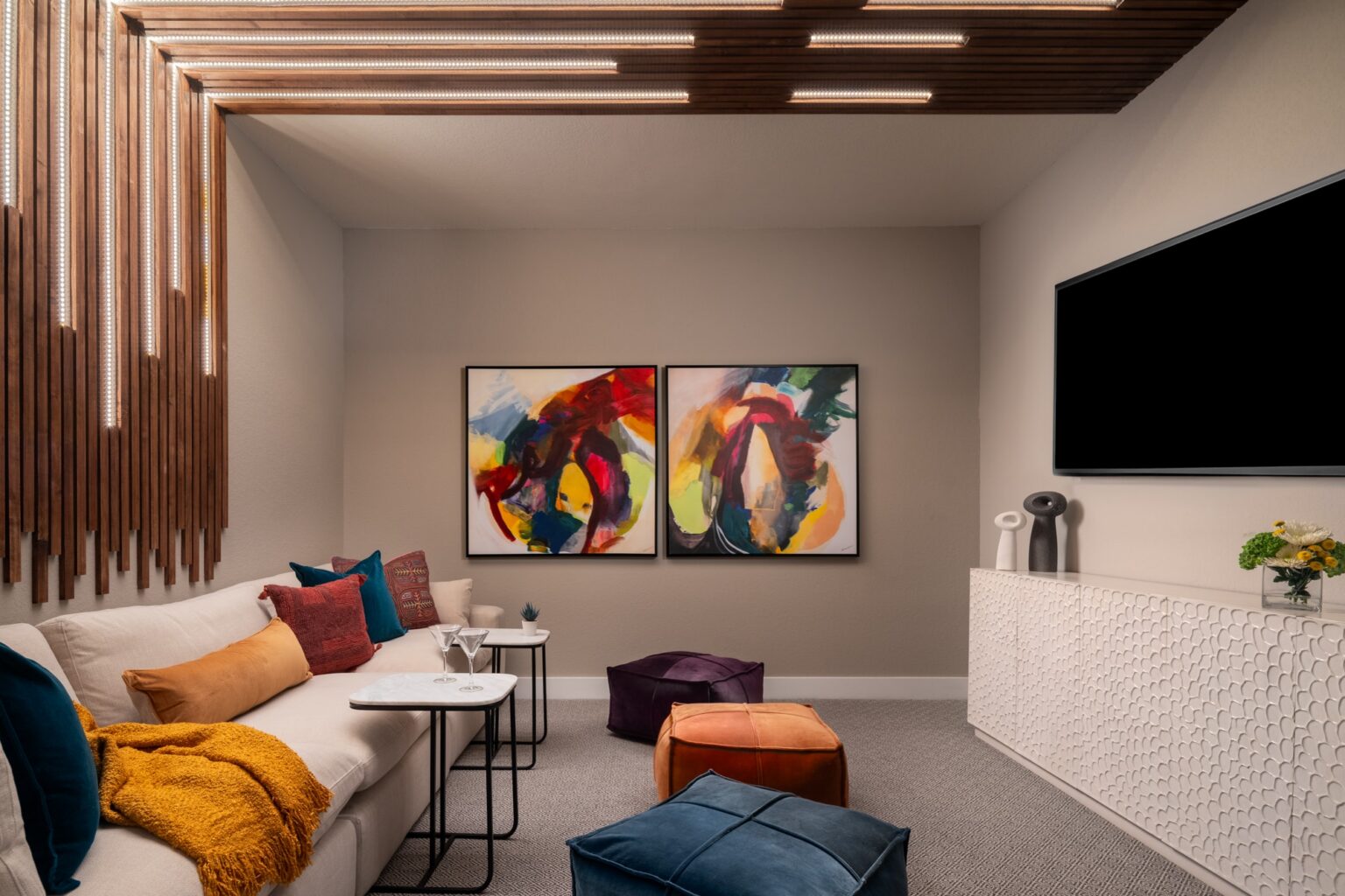 Santa Rita High End Lincoln Model home, media Room