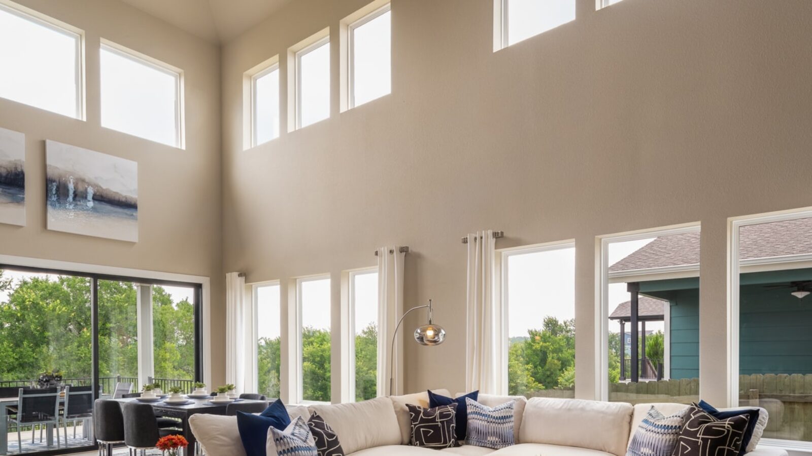 Whisper Valley Wilson Model Home, living room& dining
