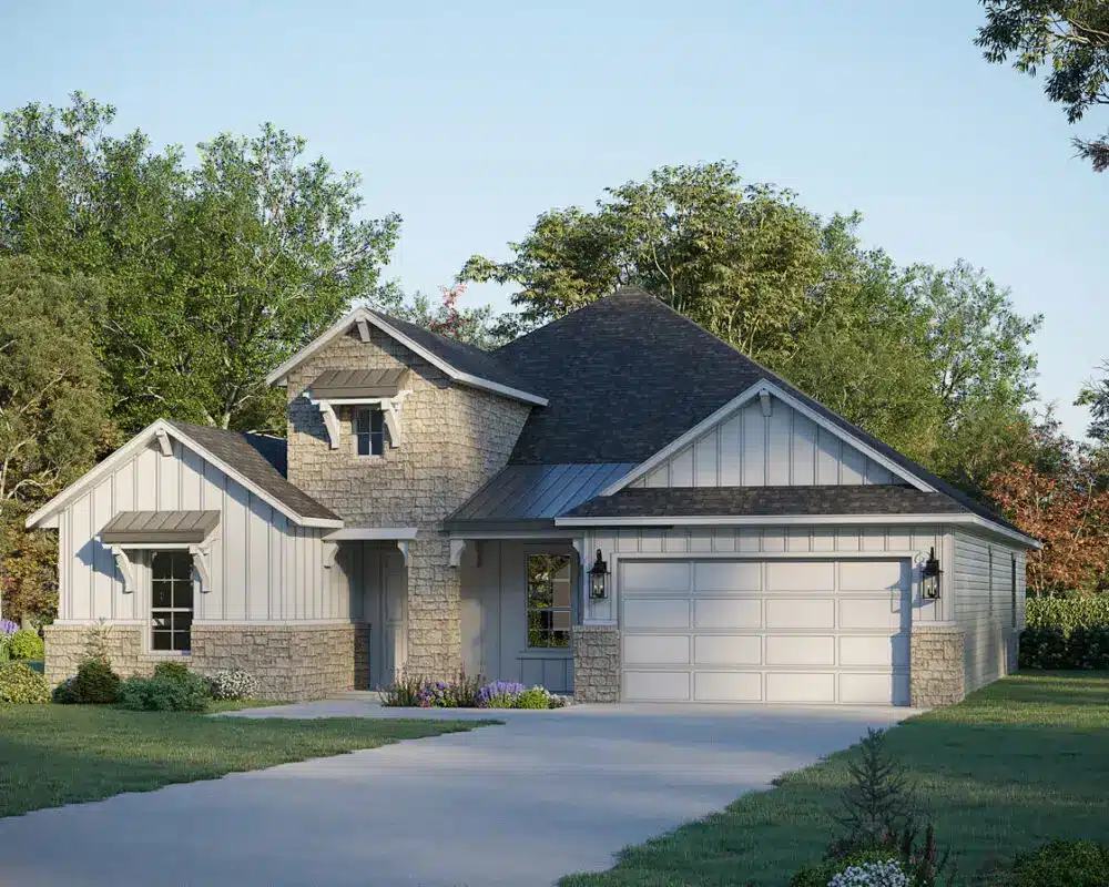 The Jefferson floor plan layout Elevation B from our upscale Presidential Series, is a 1-story home with 3 bedrooms, 2.5 bathrooms, and 2-car garage.