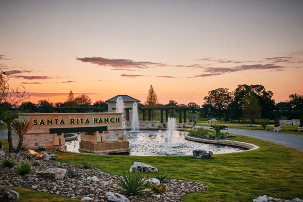 Santa Rita Ranch entrance - Best Communities in Liberty Hill TX